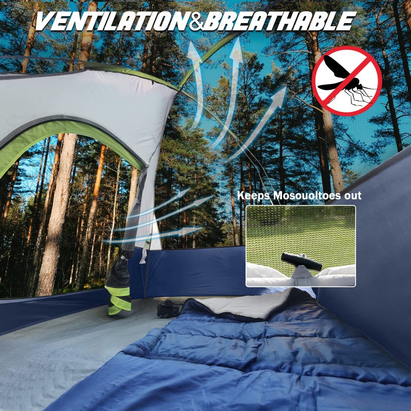 Unp Camping Tent 2 Person, Waterproof Windproof Tent with Rainfly Easy Set up-Portable Dome Tents for Camping - Image 4