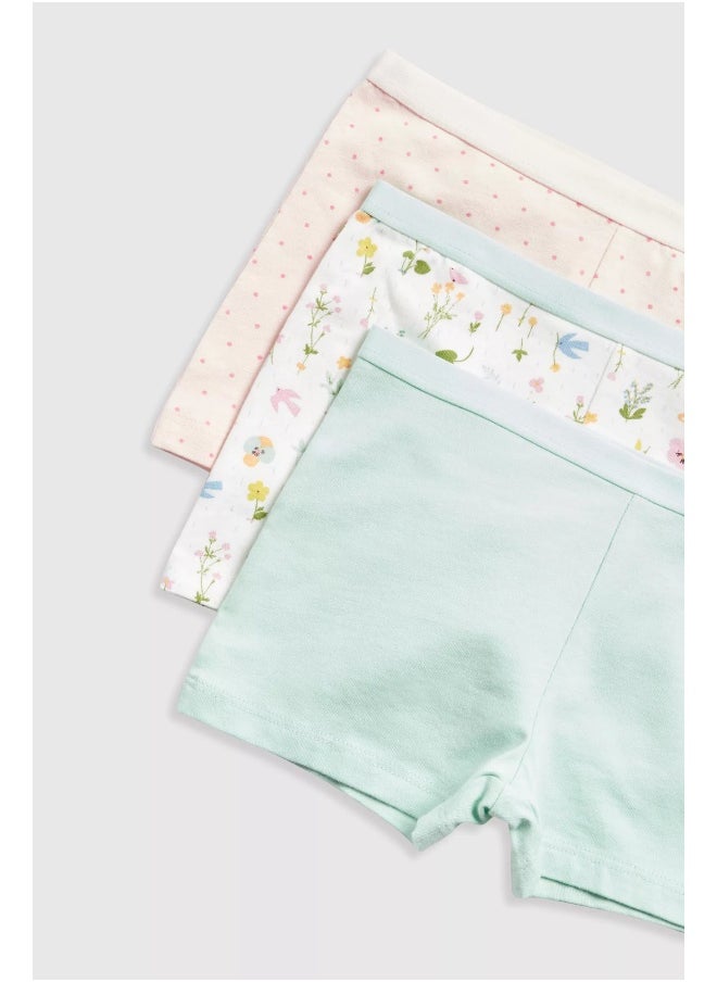 mothercare - سروال داخلي قصير مزين بالزهور - عبوة من 3 قطع - Image 1