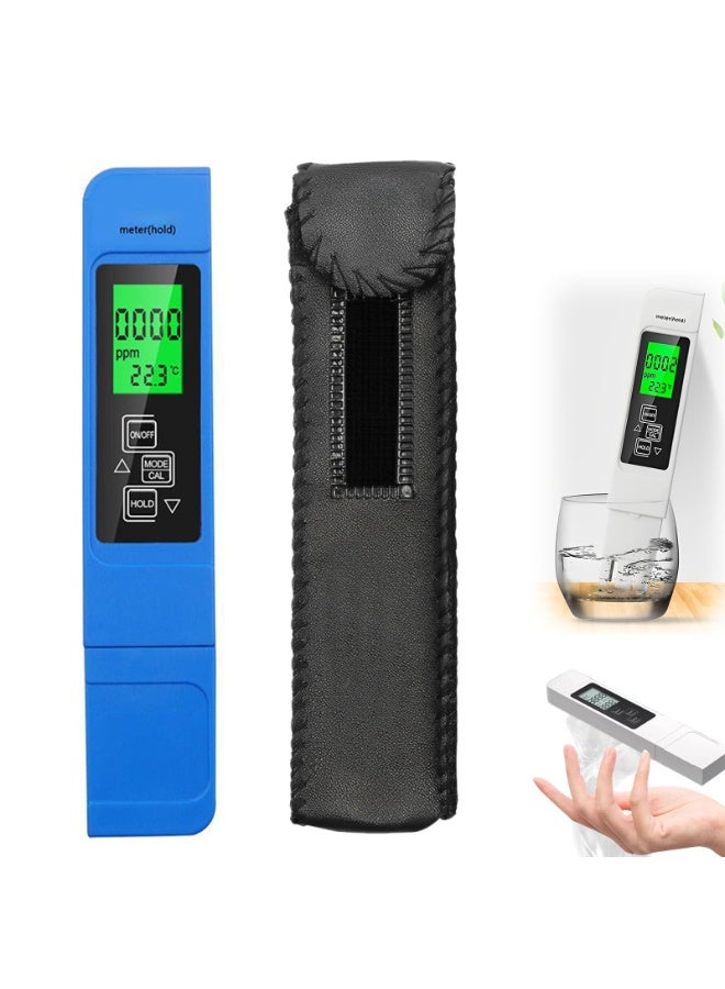 2025 TDS Meter Digital Water Tester for Drinking Water, 4 in 1Portable Water Quality Tester with EC Temp Color Display, PPM Meter Water Tester for Aquarium Hydroponics Tap Water (Blue) - Image 1