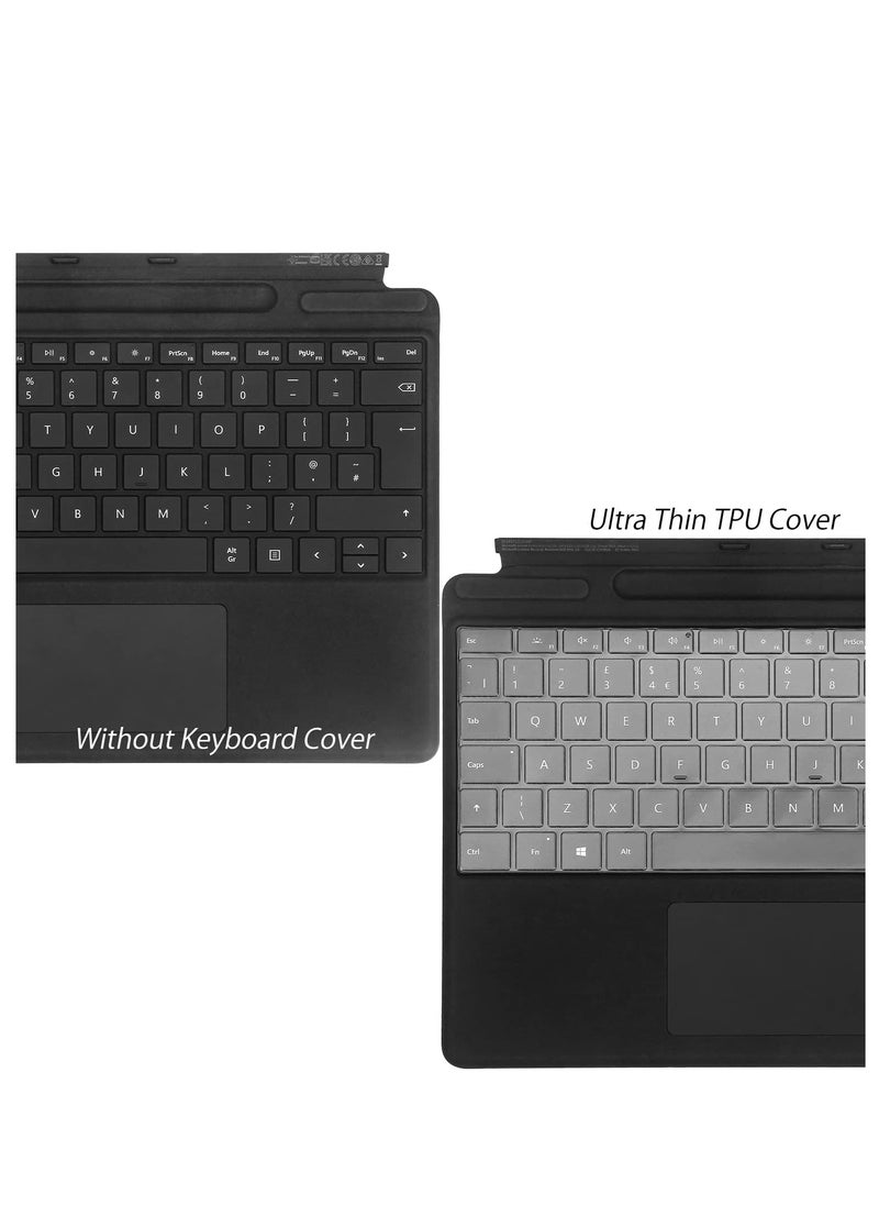 Keyboard Cover Skin Protector for Microsoft 2024 Surface Pro (11th Edition Copilot+ PC)/ Pro 10/ Pro 9/ Pro 8/ Pro X, US English Layout, Ultra Thin Protective High Transparency TPU Keyboard Skin Film  - Image 4