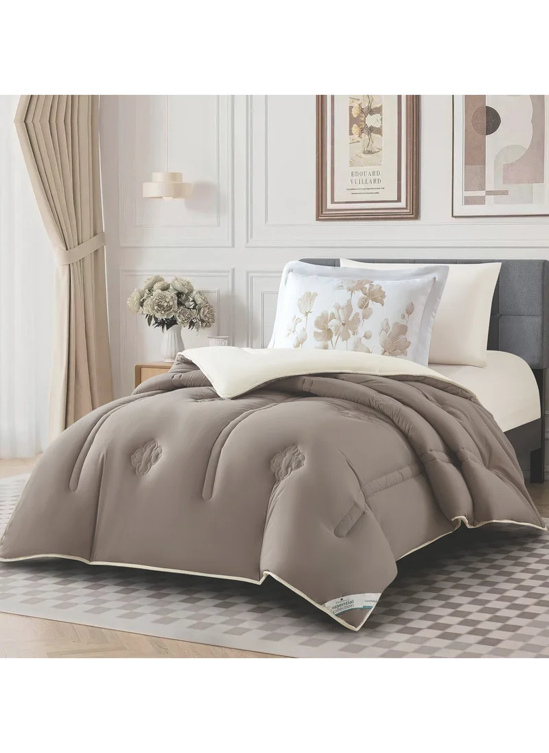 Donetella Bedding Comforter Set, Single Size Fits 120x200 cm - 4-Pcs Digital Print Quilted Bed Set, Microfiber Fabric - 1 Comforter, 1 Fitted Sheet, 1 Pillowcase And  1 Pillow Sham