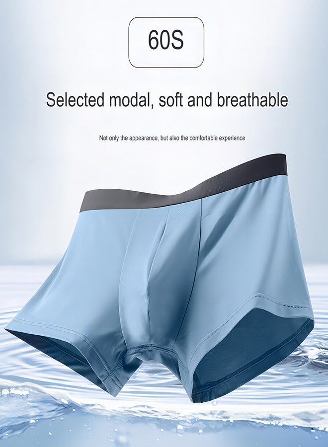 Men's Modal Boxer Briefs Soft Breathable Boxer Briefs Dark Blue XXL  - Image 3