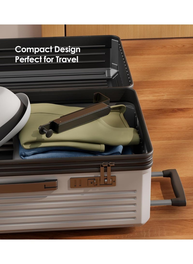 Folding Clothes Drying Rack, Super Heavy Duty Aluminum Alloy Over the Door Hanger with Retractable Rod, Foldable Portable and Collapsible Bathroom Accessories and Towel Rack Organization, Space Gray - Image 5