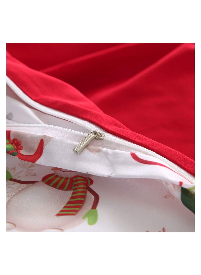 طقم أغطية لحاف مطبوع 3 قطع، مطبوع بطبعة غزلان، مع 2 غطاء وسادة، طقم أغطية لحاف، لديكور غرفة النوم المنزلية - Image 5