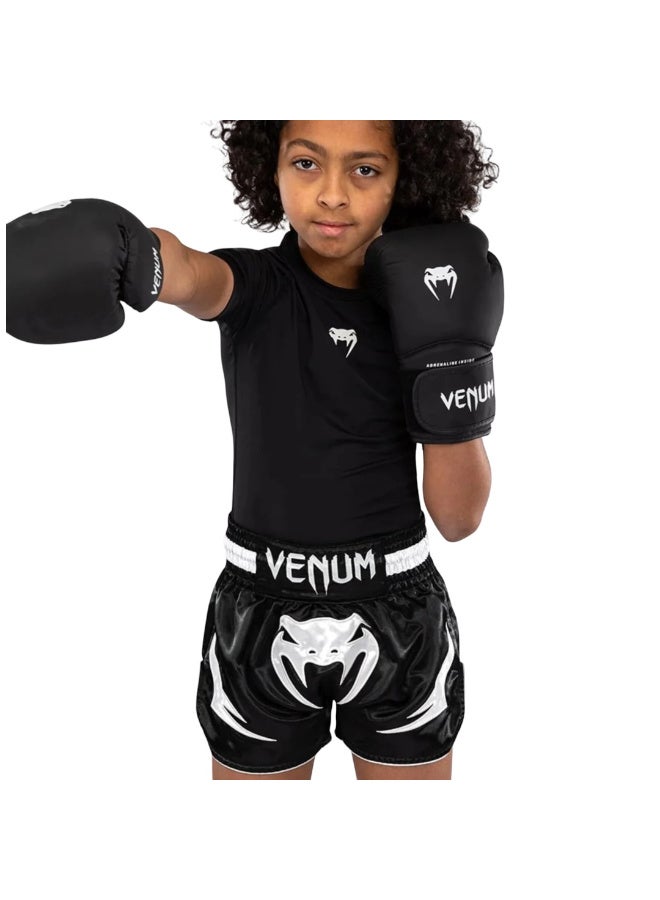 VENUM VENUM INFERNO KIDS MUAY THAI SHORTS BLACK - Image 1