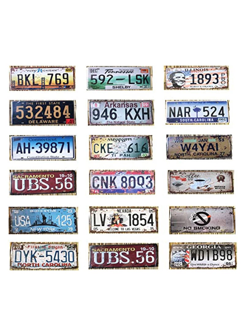 LINGWEI Wall Metal Plate Metal Wall Plate Poster Metal Poster Plate Wall Decorative Metal Plate Car Plate Modern Desing Car Plater Tin Plate Wall Art Signs Wall Decoration Print Poster Plate  - Image 1