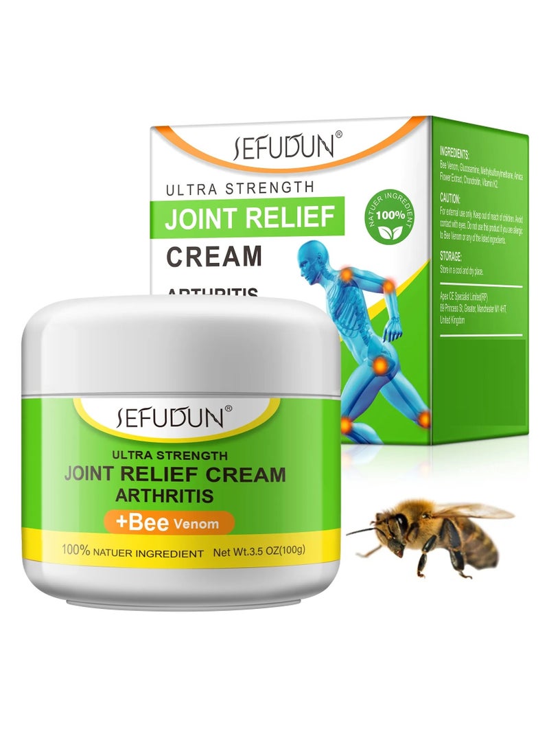 Sefudun كريم تخفيف آلام المفاصل 100 جرام قوة فائقة كريم تخفيف آلام التهاب المفاصل مع سم النحل كريم تخفيف آلام المفاصل والعضلات تخفيف الآلام لآلام المفاصل وآلام العضلات وآلام العضلات كريم علاج المفاصل - Image 2