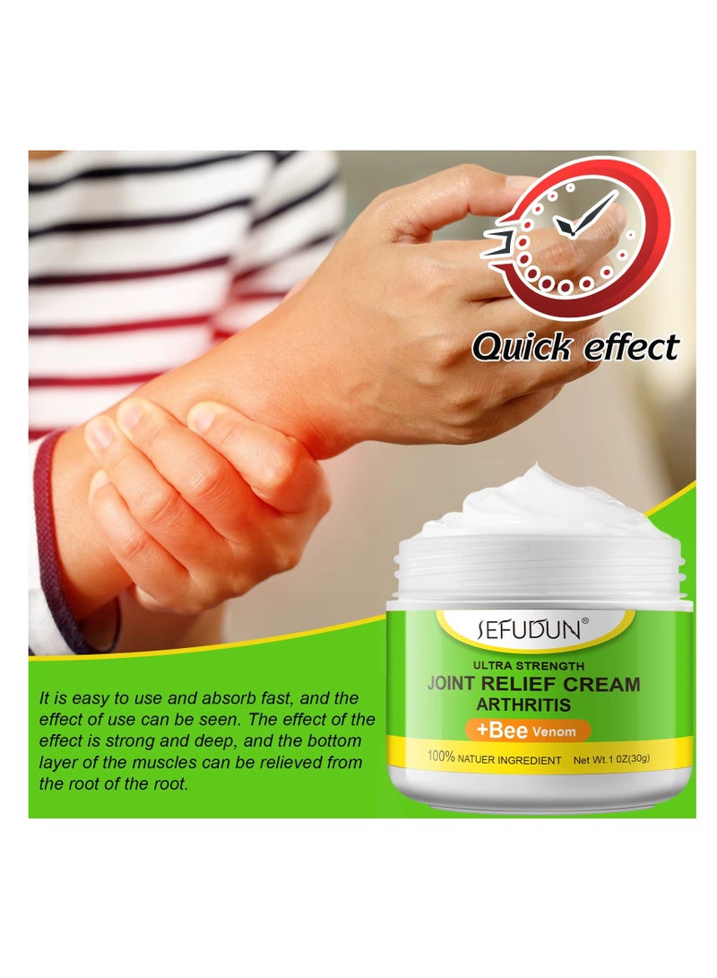 Sefudun كريم تخفيف آلام المفاصل 100 جرام قوة فائقة كريم تخفيف آلام التهاب المفاصل مع سم النحل كريم تخفيف آلام المفاصل والعضلات تخفيف الآلام لآلام المفاصل وآلام العضلات وآلام العضلات كريم علاج المفاصل - Image 3