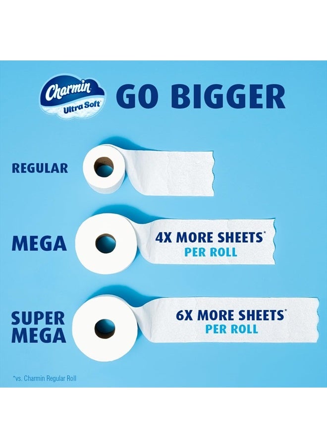 Charmin - Ultra Soft Toilet Paper 6 Mega Rolls = 24 Regular Rolls - Image 1