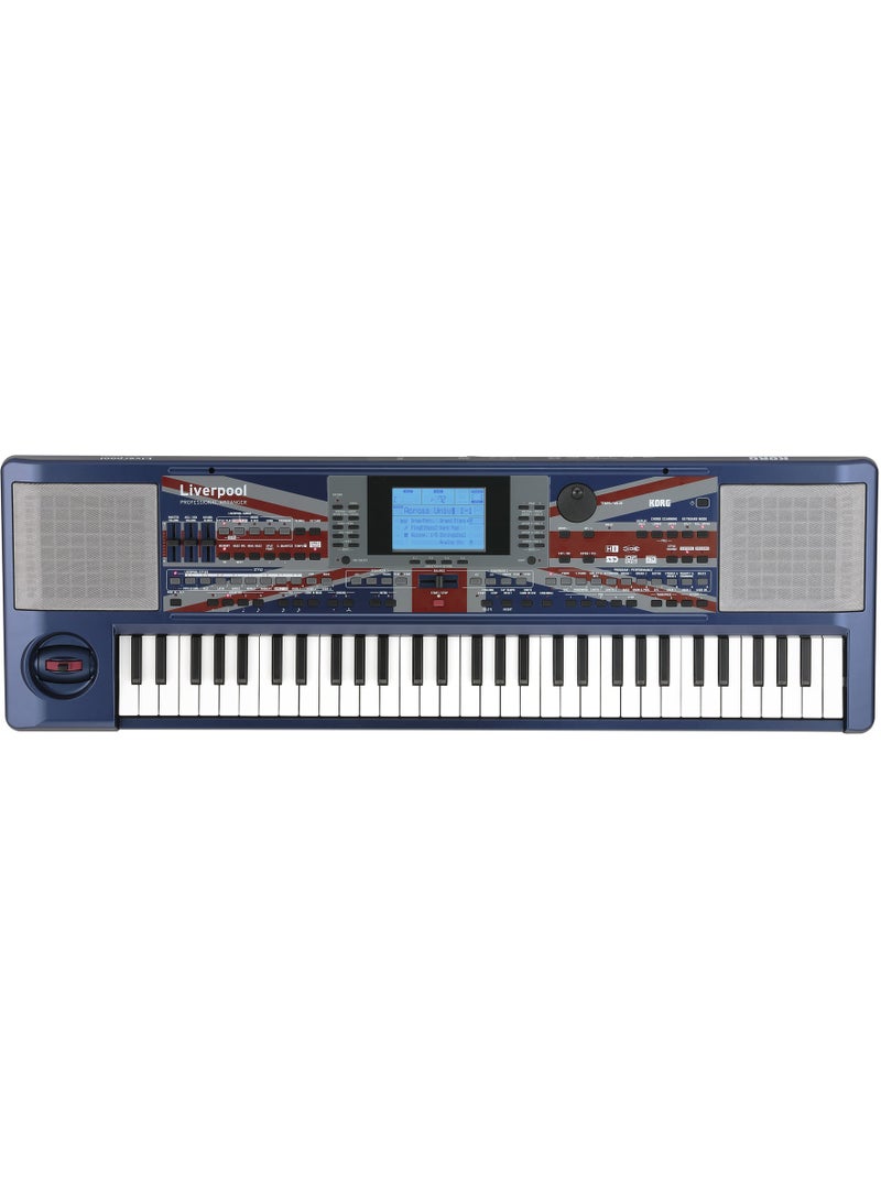 Korg Liverpool | 61-Key Professional Arranger Keyboard | 100 Beatles Songs | HI Synthesis | Auto Accompaniment | Blue - Image 1