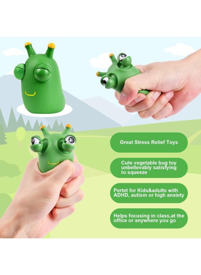 general Green Bug Squeeze Toys, Funny Grass Eyes Popping Out Toys, Kids Sensory Fidget Toys, Eyeball Bouncing Toys, Fidget Slug Pop-it Toys for Toddlers Kids Adults Autism and ADHD - Image 5