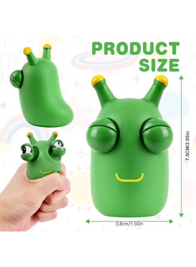 general Green Bug Squeeze Toys, Funny Grass Eyes Popping Out Toys, Kids Sensory Fidget Toys, Eyeball Bouncing Toys, Fidget Slug Pop-it Toys for Toddlers Kids Adults Autism and ADHD - Image 3