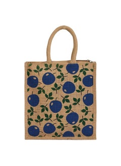 Kuber Industries Kuber Industries Shopping Bag|Jute Eco-Friendly & Reusable Grocery Bag|Hand Bag With Zip & Handle for Daily Use|(Brown)  - Image 3