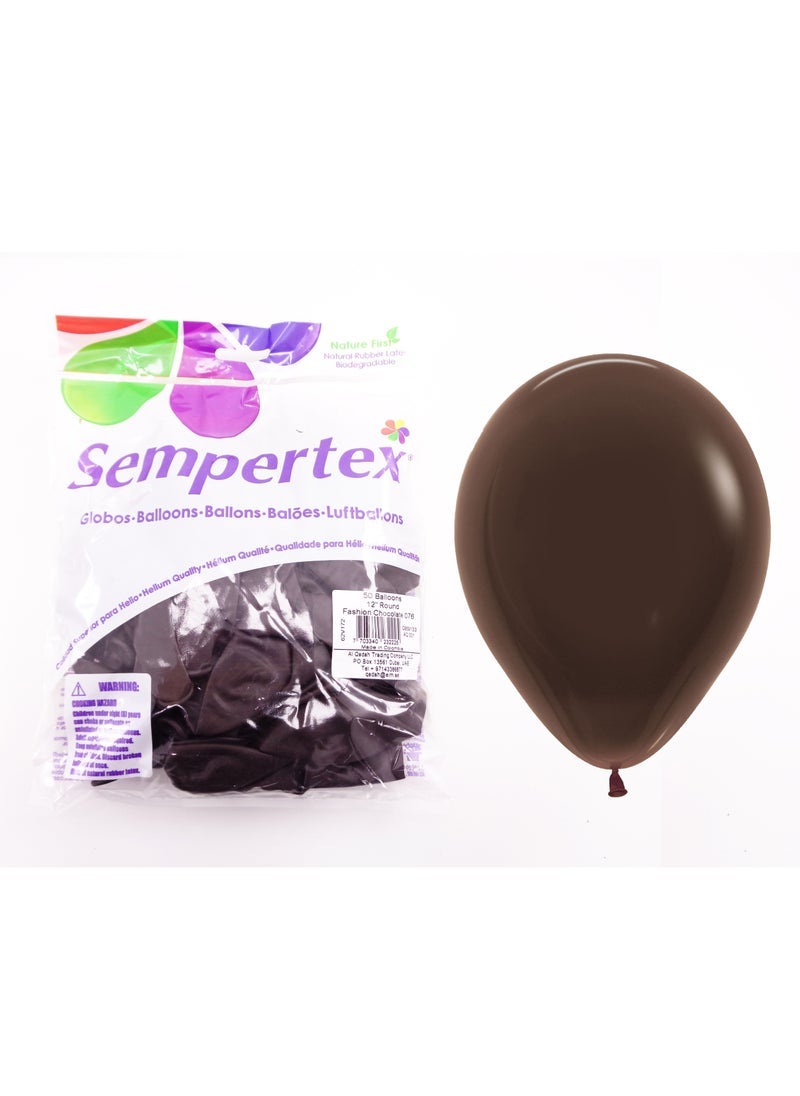 Sempertex 12-Inch Latex Balloons, Chocolate - Image 3