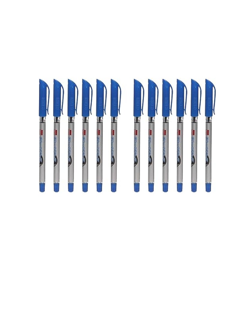 12-Piece Liquid Ballpoint Pen Set Blue - Image 1