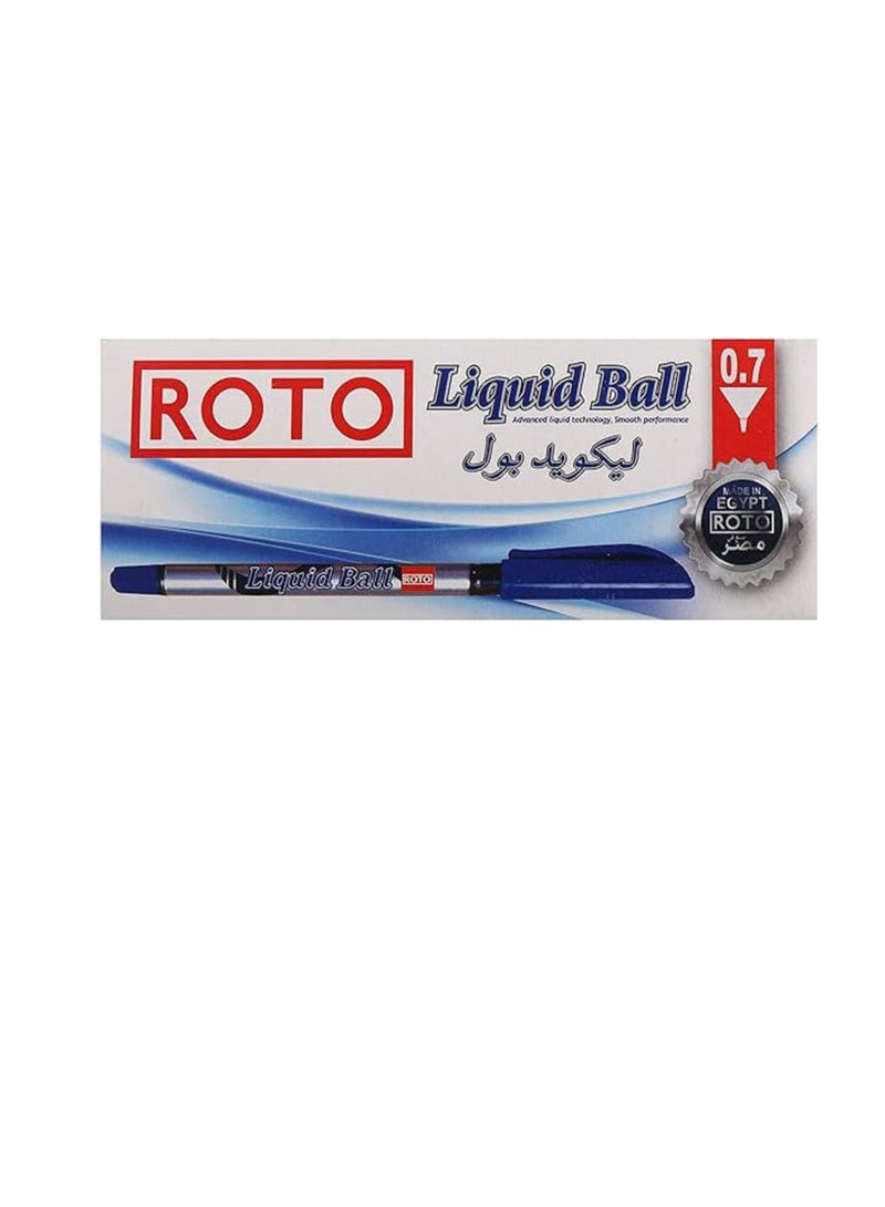 12-Piece Liquid Ballpoint Pen Set Blue - Image 3