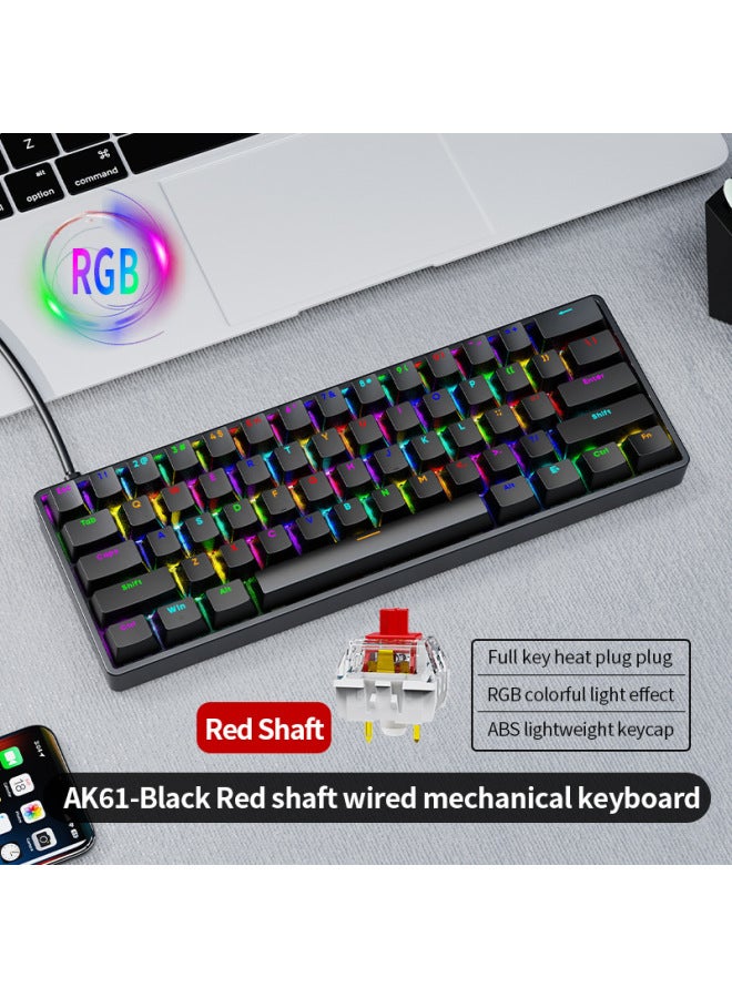 Dragon Guard Ak61 Mechanical Keyboard Green Axis Red Desktop Laptop Wired Rgb Gaming Desktop Keyboard