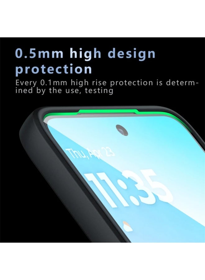 Wechdo Phone Case for Motorola Edge 70 Fusion Frosted Translucent Back Cover with Integrated Camera Lens Guard Shockproof TPU PC Hybrid Magnetic Protective Case Black - Image 4
