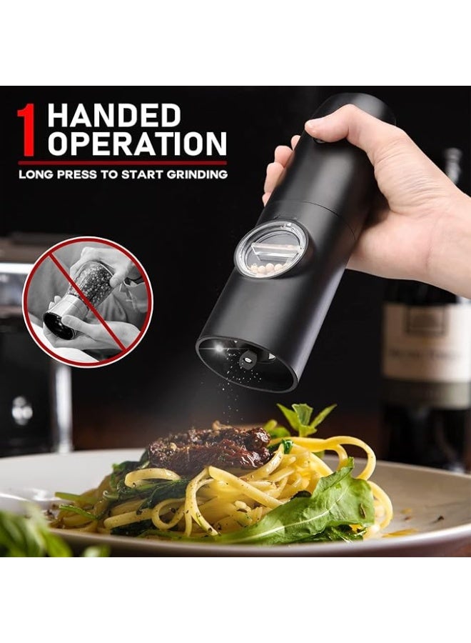 USB Rechargeable Electric Pepper Grinder Salt and Pepper Mill Adjustable Coarseness Automatic Seasoning Grinder for Home Use - Image 3