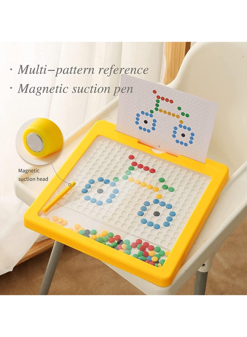 general Magnetic Drawing Board, Large Doodle Board with Magnetic Pens and Beads, Magnetic Dot Art, Travel Toys for Boys and Girls 3 4 5 6 years old - Image 2