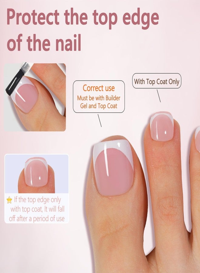 Misssix French Tip Press on Toe Nails, 150Pcs Pink White French Square Toe Nail Tips, Soft Gel False Toenail, Acrylic Soak off Fake Toe Nails for Women Nail Art DIY 15 Sizes - Image 5