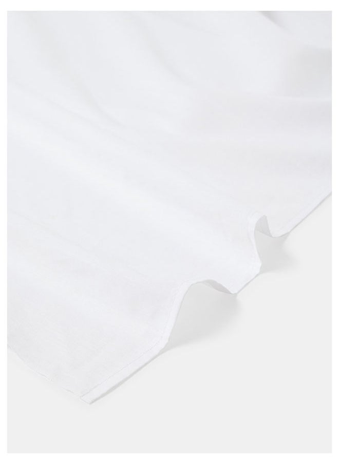 White Rose 3 PCS White Double Bedsheet Set Cotton Blended 142 TC Premium Quality Everyday Use Breathable And Soft Platinum 1 Double Flat Sheet 254x274 cm, 2 Pillowcases 51x76 cm Printed Design Multicolour  - Image 4