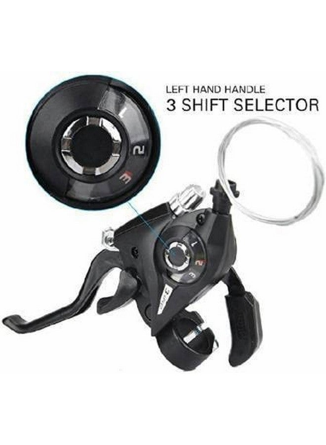 SHIVEXIM Premium 3 x 7 Speed & 3 x 7 Vitesses Gear Shifter Shift/Brake Lever Bicycle Brake Disk, Black finish, Aluminum - Image 2