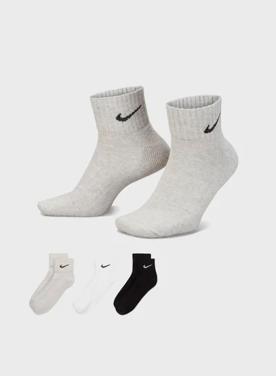 Nike 3Ppk Value Cotton Quarter (S,M)
