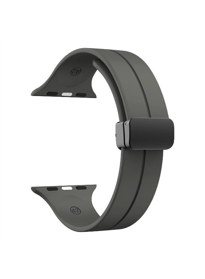 ChicVibe Magnetic for Apple Watch Band 49mm 46mm 45mm 44mm Women men,Silicone Sport Strap Replacement WristBands for Apple Watch Series 11/10/9/ultra 2/ultra 3/8/ultra/7/SE/SE 2nd/6/5/4/3/2/1,iWatch Bands - Image 3