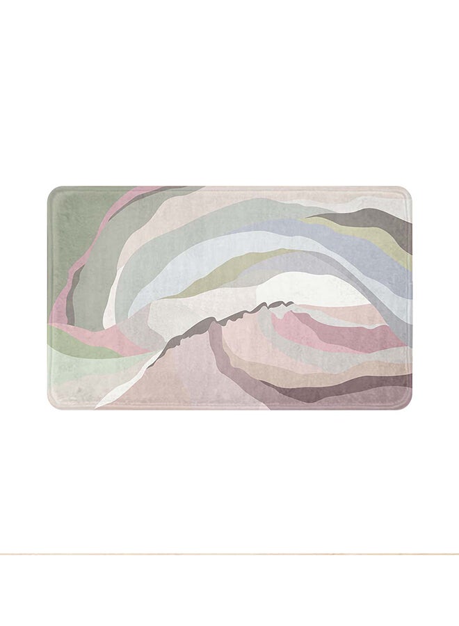 ريزاريز مفرش باب سوبر سوفت وردي ضبابي وردي اللون فائق النعومة، مانع للانزلاق قابل للغسل، 50 × 80 سم - Image 1