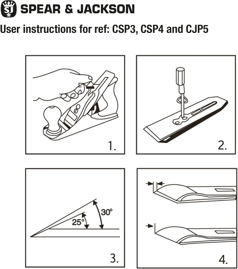 Spear  Jackson CJP5BLADE Jack Plane Iron Spare Blade for CJP5 - Image 3