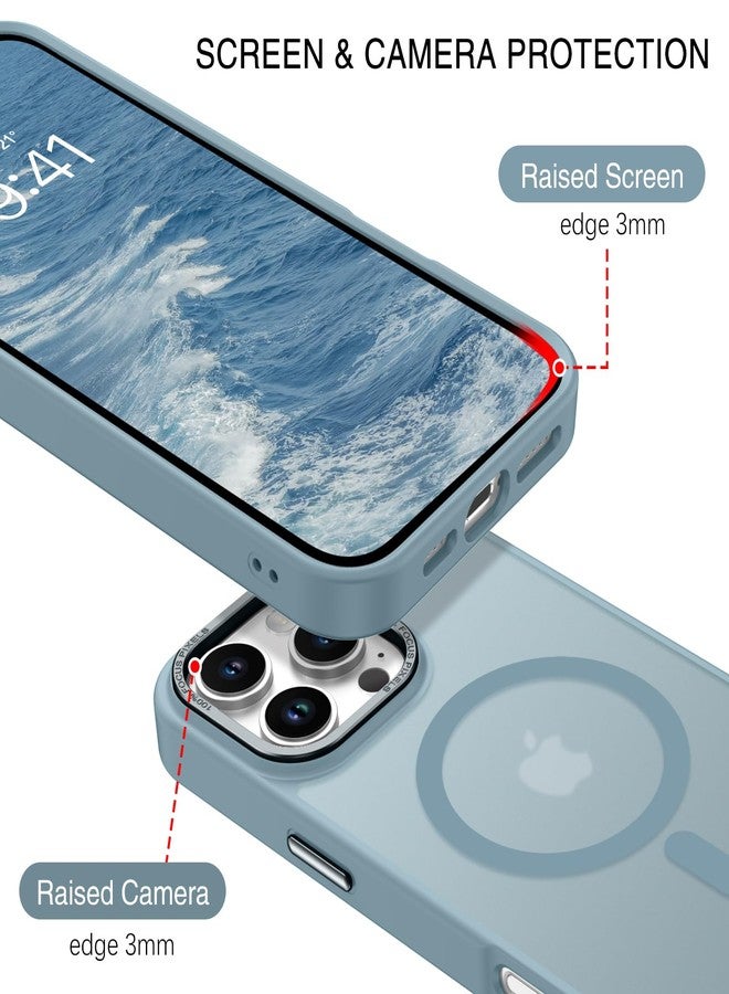 BENTOBEN Magnetic for iPhone 16 Pro Max Case,(Compatible with MagSafe) (Military Grade Drop Protection) Slim Translucent Matte Shockproof with Anti-Fingerprint Phone Case 6.9",Gray Blue - Image 3