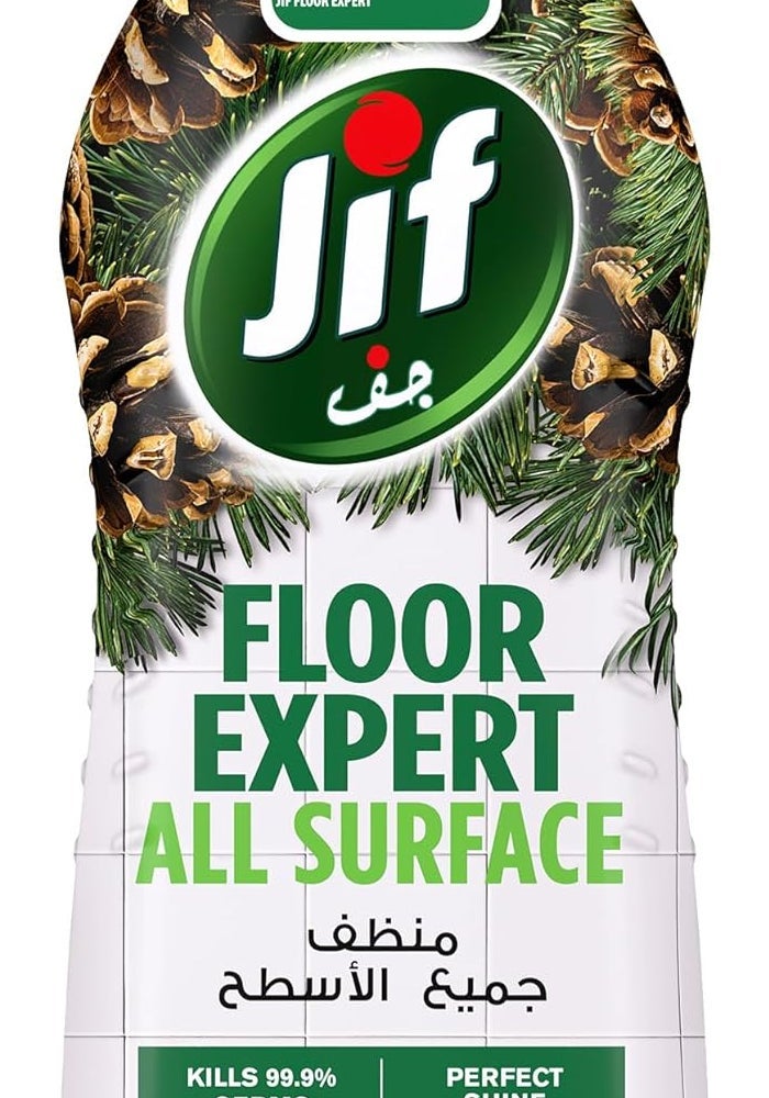 JIF Floor Expert Liquid Cleaner, All Surface, Pine Scent, 1.5L - Kills 99.9% Germs for Perfect Shine - Image 2