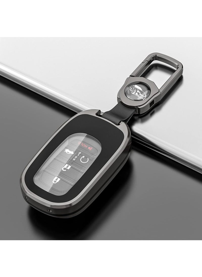 RATSAW for Honda Key Fob Cover Honda Accessories TPU Zinc Alloy Key Fob Case for 2022 2023 Honda Accord Civic HR V CR V Pilot Sport SI EX EX L Touring Smart Key  Black  - Image 1