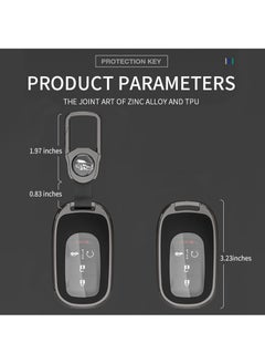 RATSAW for Honda Key Fob Cover Honda Accessories TPU Zinc Alloy Key Fob Case for 2022 2023 Honda Accord Civic HR V CR V Pilot Sport SI EX EX L Touring Smart Key  Black  - Image 4