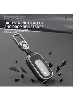 RATSAW for Honda Key Fob Cover Honda Accessories TPU Zinc Alloy Key Fob Case for 2022 2023 Honda Accord Civic HR V CR V Pilot Sport SI EX EX L Touring Smart Key  Black  - Image 3