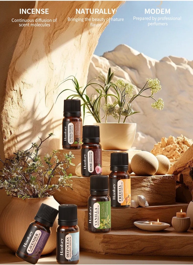 HANKEY 6-PCS Premium Aromatherapy Essential Oil Set, Plant Extract 10ml*6 - Image 2