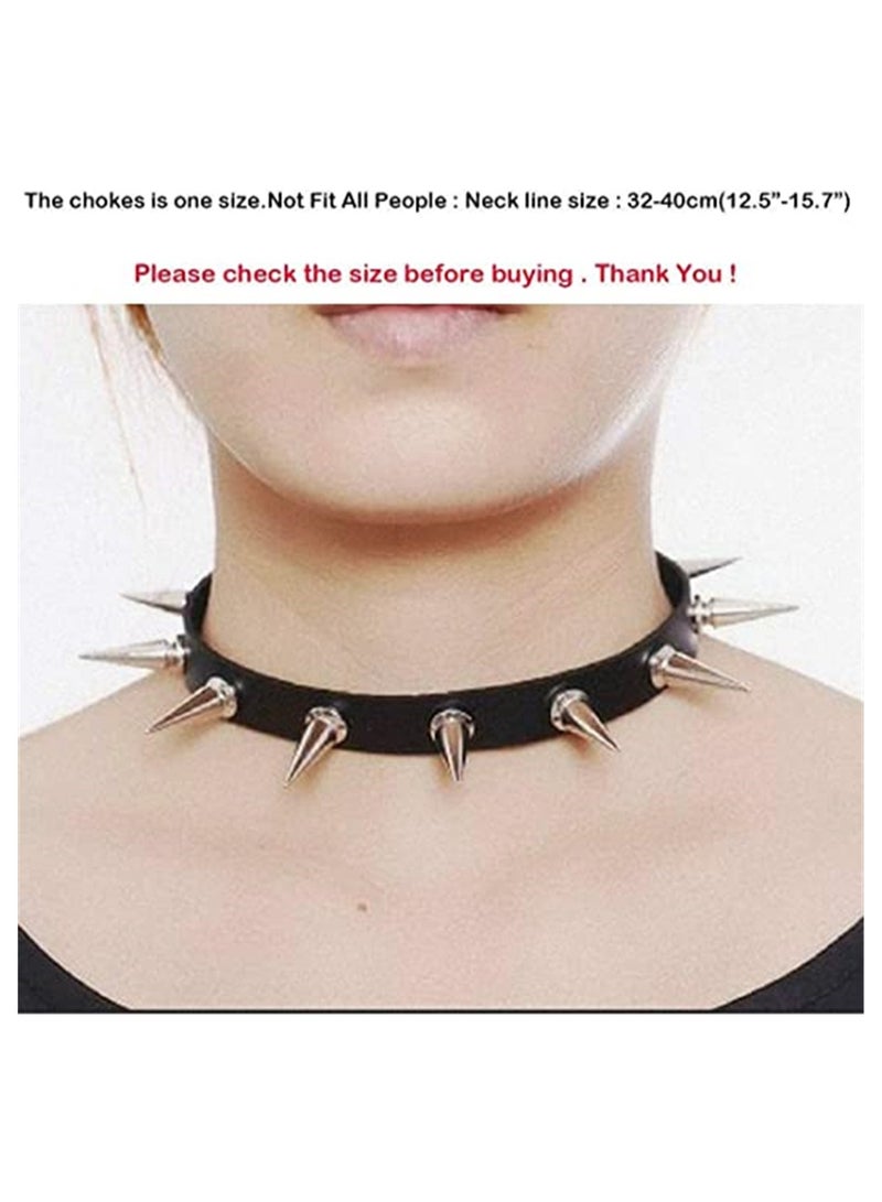 Trendy Rivet Leather Bracelet and Choker Set for Rock Night Club Style Jewelry 1pc - Image 2