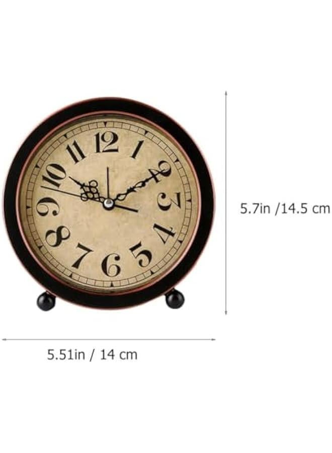 Vintage Style Alarm Clock Silent 5.7 Small Bedside Desktop Decorative Clock Classic Retro Alarm Clock Ornaments for Bedroom and Home Decoration - Image 5