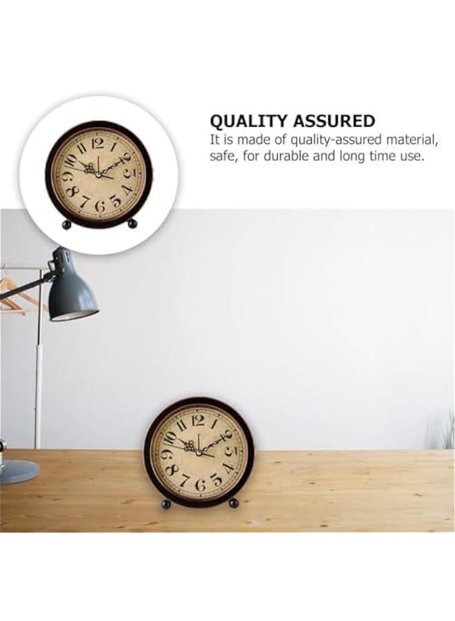 Vintage Style Alarm Clock Silent 5.7 Small Bedside Desktop Decorative Clock Classic Retro Alarm Clock Ornaments for Bedroom and Home Decoration - Image 3