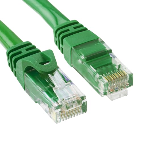 Cmple - RJ45 Cat-6 Ethernet Patch Internet Cable, High Speed Cat6 Network Cable 10 Gigabit, Cat 6 Ethernet LAN Cord with Gold Plated RJ45 Connectors - 50 Feet Green - Image 1