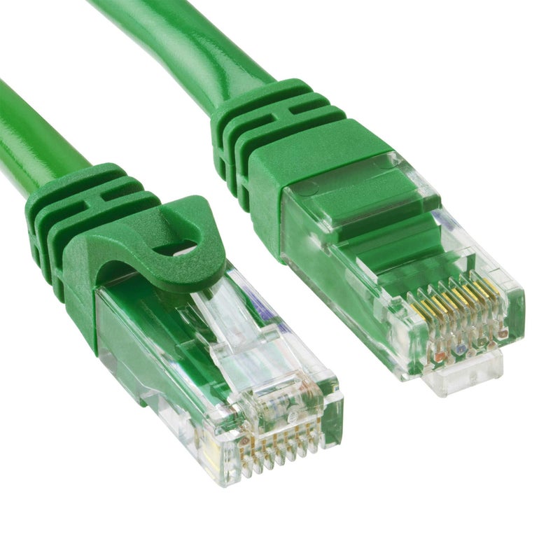 Cmple - RJ45 Cat-6 Ethernet Patch Internet Cable, High Speed Cat6 Network Cable 10 Gigabit, Cat 6 Ethernet LAN Cord with Gold Plated RJ45 Connectors - 50 Feet Green - Image 5