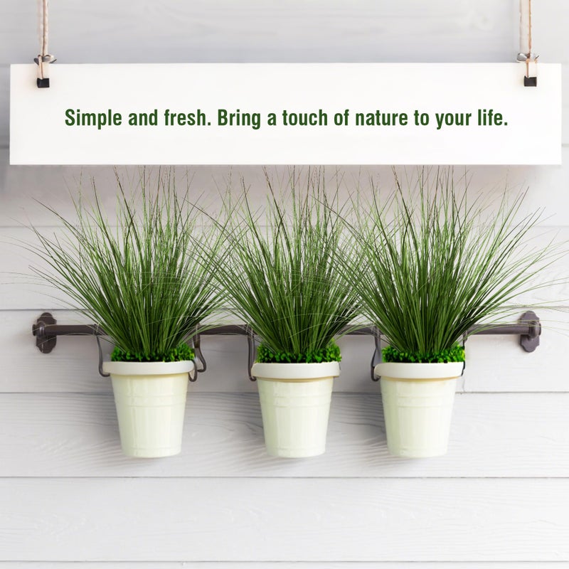 Uqueeten 8PCS 17.3" Fake Plants Artificial Wheat Grass Greenery Plastic Plants Fake Grass Artificial Plants for Outdoor Decor Artificial Flower with Greenery Stems for Indoor Home Decoration - Image 4