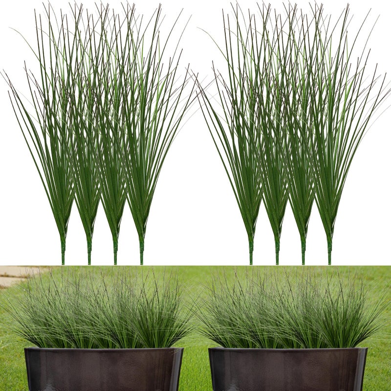Uqueeten 8PCS 17.3" Fake Plants Artificial Wheat Grass Greenery Plastic Plants Fake Grass Artificial Plants for Outdoor Decor Artificial Flower with Greenery Stems for Indoor Home Decoration - Image 2