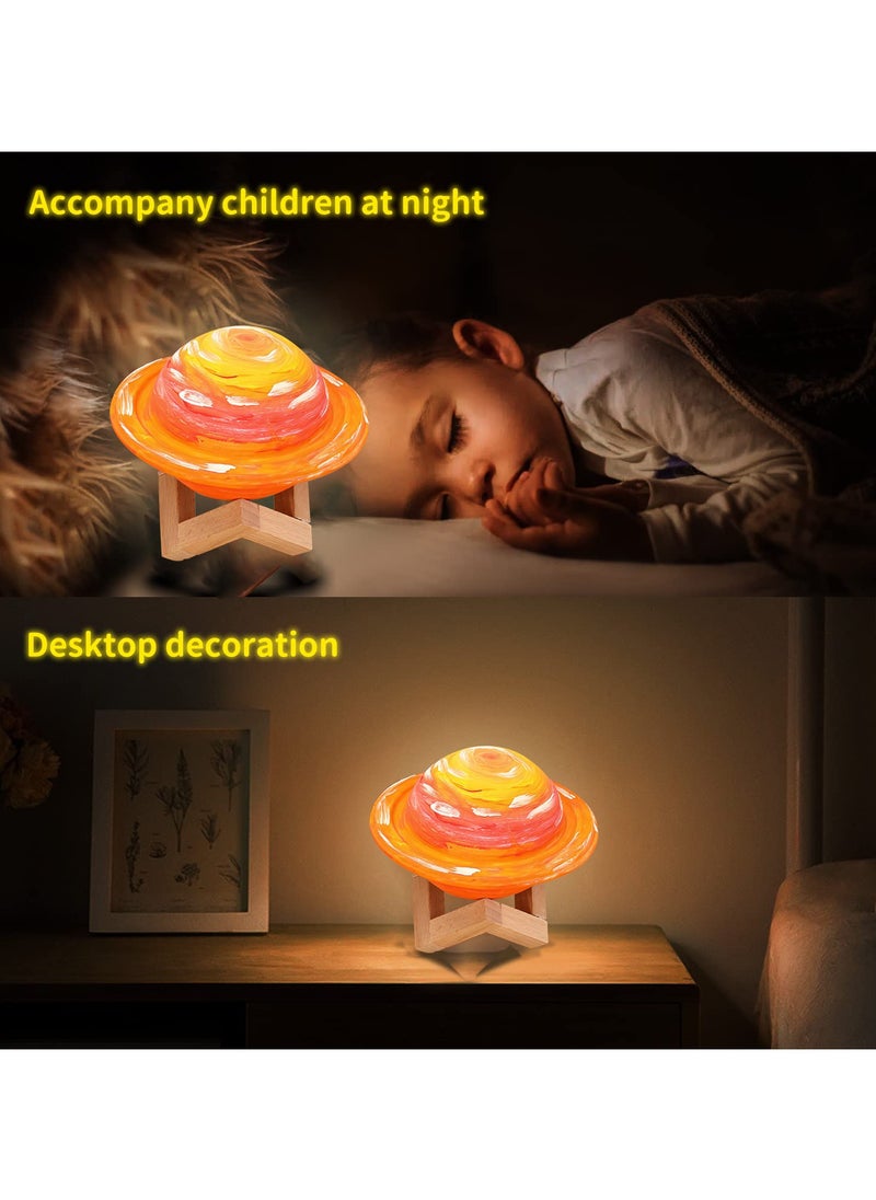 LKTOCAFT - Paint Your Saturn Lamp Art Craft Kits, Party Favors for Kids DIY Toys Night Light, Art Supplies Painting Kit for Kids Ages 6-12, Boys Girls Birthday Gift - Image 1