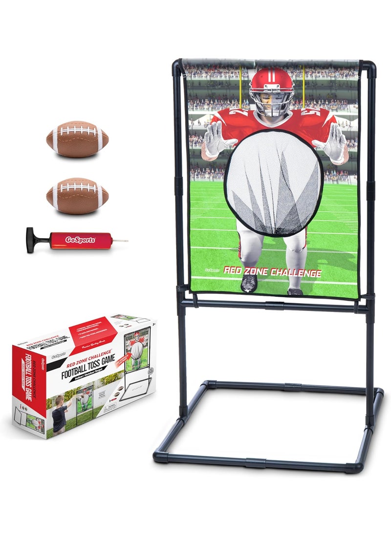 GoSports GoSports Red Zone Challenge Football Toss Game for Kids  Football Throwing Target with 2 Inflatable Footballs  - Image 1