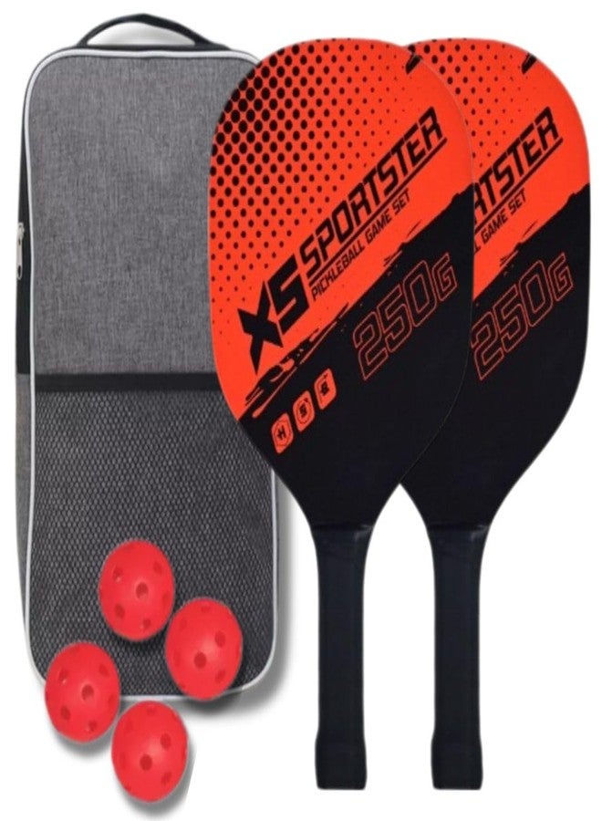 KNK Complete Pickleball Set by KNK: 2 Durable Paddles & 4 High-Performance Balls (Red) - Image 1