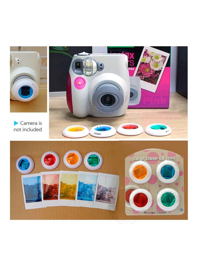 NIBEMINENT 4-Piece Close-Up Lens Set For Fujifilm Instax Mini7S/Mini8 Multicolour - Image 4