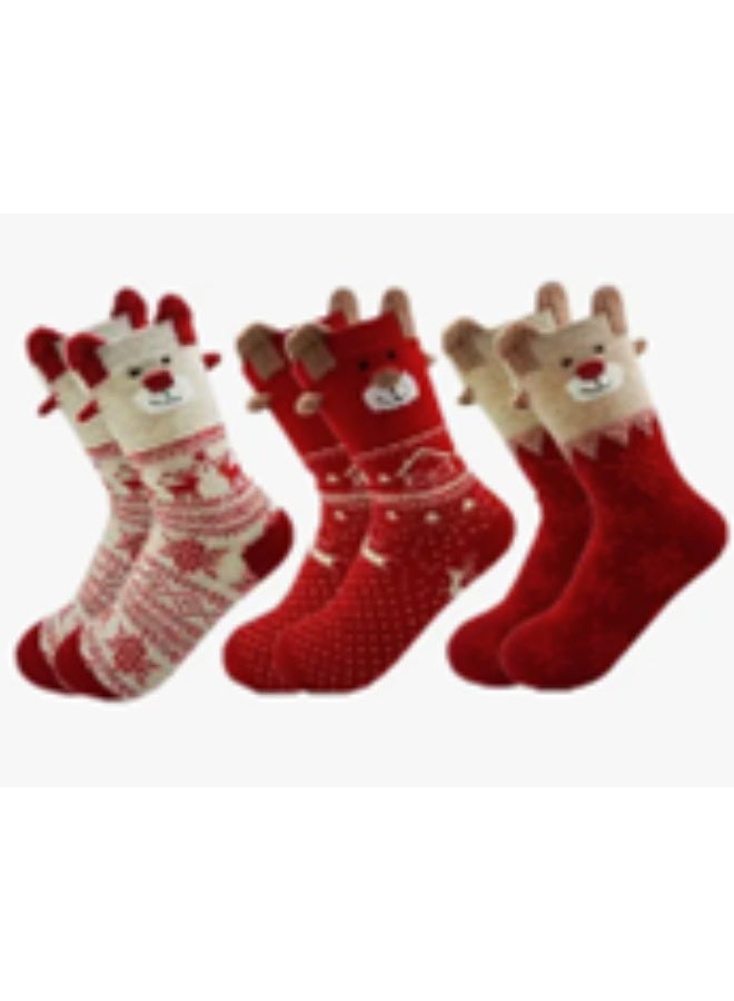 إسكدنيا جوارب عيد الميلاد مضحكة جوارب عيد الميلاد الدافئة الحرارية الابتكار هدية جوارب لعيد الميلاد هدية - Image 1