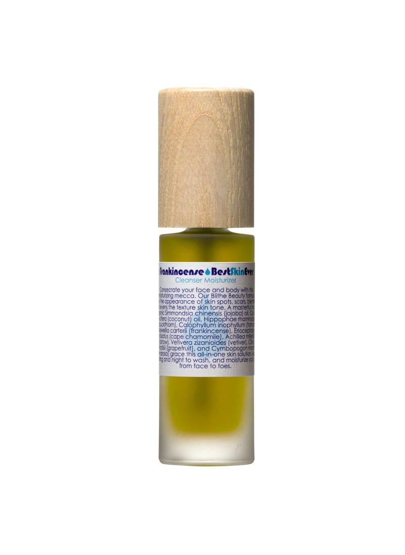 Living Libations - LIVING LIBATIONS - Organic Best Skin Ever All-In-One Facial Cleanser, Exfoliator + Moisturizer | Natural, Wildcrafted, Vegan Clean Beauty (1 oz | Frankincense) - Image 1